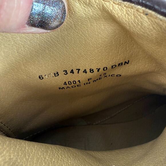 Frye Tyler Engineer Boots Women's 6.5 Brown Leather Zip Ankle Strap Booties - Picture 10 of 10